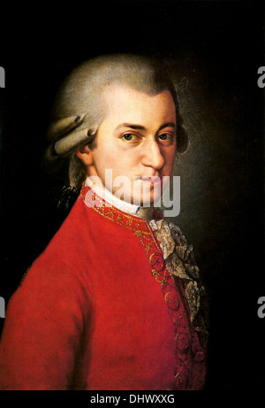 Wolfgang Amadeus Mozart - von Barbara Krafft, 1819 Stockfoto