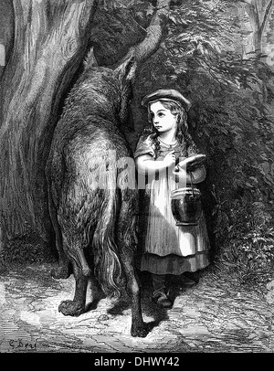 Little Red Riding Hood-Abbildung Stockfoto