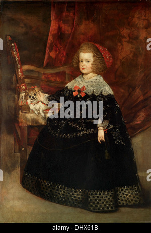 María Teresa, Infantin von Spanien - von Juan Bautista Martínez del Mazo 1645 Stockfoto