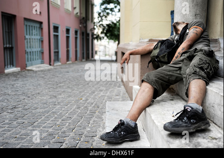 Menschen, die süchtig nach Drogen Stockfoto