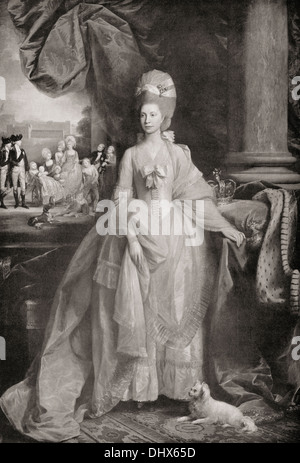 Charlotte von Mecklenburg-Strelitz, 1744-1818. Queen Consort von Großbritannien und Irland als die Frau von König George III. Stockfoto