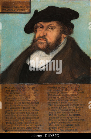 Johann i., die konstante, Kurfürst von Sachsen - von Lucas Cranach dem älteren, 1533 Stockfoto