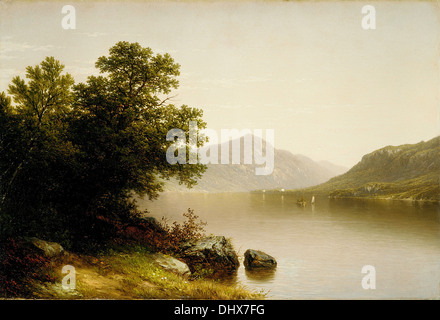 Lake George - durch John William Casilear, 1857, Hudson River School Stockfoto