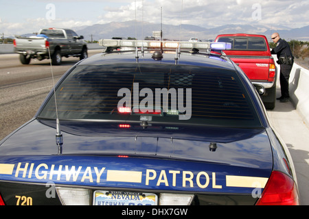 Nevada State Police, State Trooper Highway Patrol Officer, Las Vegas, Nevada, USA Stockfoto