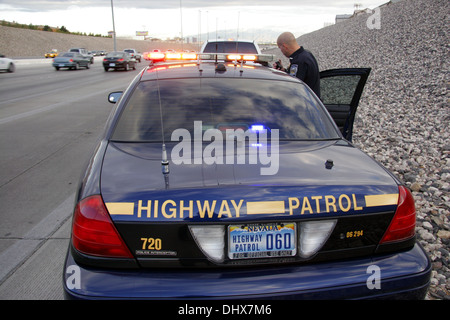 Nevada State Police, State Trooper Highway Patrol Officer, Las Vegas, Nevada, USA Stockfoto