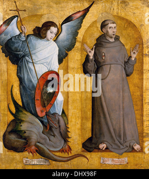 Heiligen Michael und Francis - durch Juan de Flandes, 1509 Stockfoto