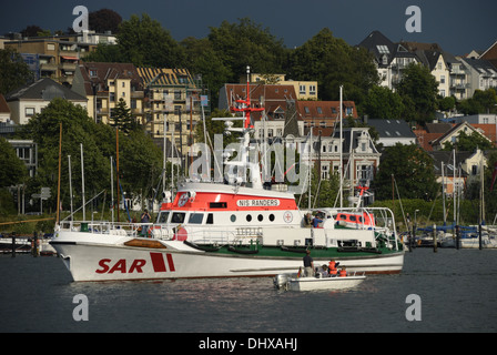 Sea Rescue Boot Nis Randers in Flensburg Stockfoto