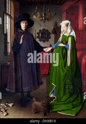 Die Arnolfini Portrait - von Jan Van Eyck, 1434 Stockfoto