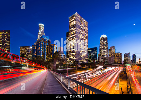 Skyline von Downtown Los Angeles, Kalifornien, USA. Stockfoto