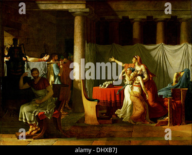 Die Liktoren bringen Brutus die Leichen seiner Söhne - von Jacques-Louis David, 1789 Stockfoto