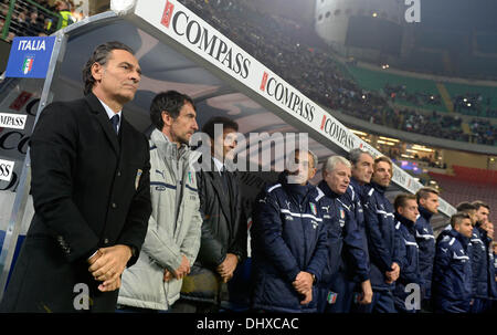 Mailand, Italien. 15. November 2013. Cesare Prandelli während das Freundschaftsspiel zwischen Italien und Deutschland im San Siro-Stadion am 15. November 2013 in Mailand, Italy.Photo: Filippo Alfero/NurPhoto Credit: Filippo Alfero/NurPhoto/ZUMAPRESS.com/Alamy Live News Stockfoto