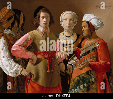 Wahrsager - von Georges De La Tour, 1630ern Stockfoto