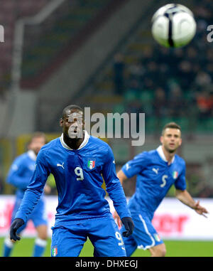 Mailand, Italien. 15. November 2013. Mario Balotelli während das Freundschaftsspiel zwischen Italien und Deutschland im San Siro-Stadion am 15. November 2013 in Mailand, Italy.Photo: Filippo Alfero/NurPhoto Credit: Filippo Alfero/NurPhoto/ZUMAPRESS.com/Alamy Live News Stockfoto