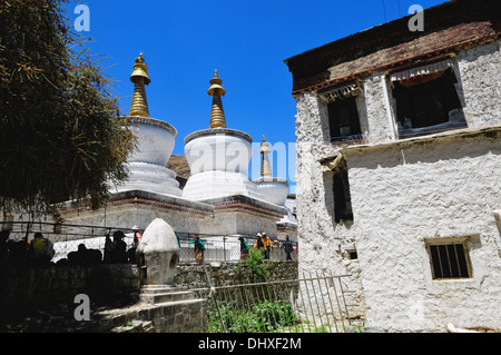 Stupa Tashilhunpo Kloster in Shigatse Tibet Stockfoto