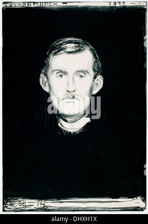 Selbstporträt-von Edvard Munch, 1895 Stockfoto