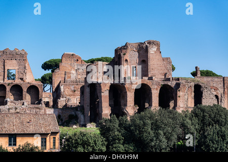 Architektonischen Ruinen der Palatin, das war der Ursprung von Rom, Italien Stockfoto
