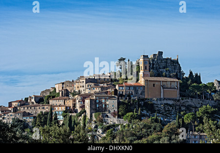 Hilltop Town von Eza, Cote d'Azur, Frankreich Stockfoto