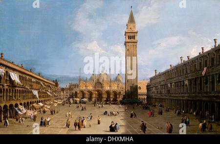 Piazza San Marco, Venedig - von Canaletto, 1735 Stockfoto