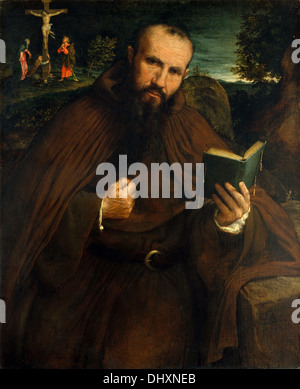 Bruder Gregorio Belo von Vicenza - von Lorenzo Lotto, 1547 Stockfoto