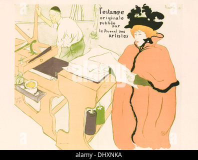 Abdeckung für L'Estampe Originale, veröffentlicht durch das Journal des Artistes - von Henri de Toulouse-Lautrec, 1893 Stockfoto