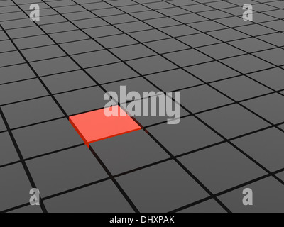Würfel-Hintergrund mit verschiedenen Element (3D Bild mit hoher Auflösung) Stockfoto