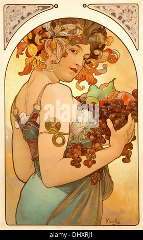 Frucht - von Alphonse Mucha, 1897 Stockfoto