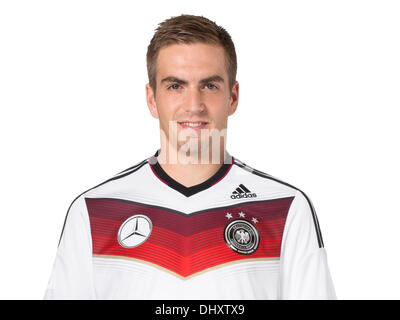 14. November 2013. Porträt der deutschen national-Football-Spieler Philipp Lahm das Kit für die FIFA Fussball-Weltmeisterschaft 2014 in Brasil Credit: Kolvenbach/Alamy Live-Nachrichten Stockfoto