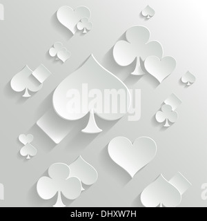 Zusammenfassung Hintergrund mit Spielkarten Elemente Stockfoto