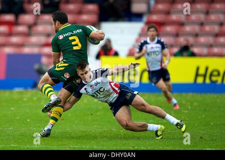 Wrexham, Wales. 16. November 2013. * während der Rugby League World Cup Viertelfinale zwischen England und Frankreich aus dem Rennbahn-Stadion. Bildnachweis: Aktion Plus Sport/Alamy Live-Nachrichten Stockfoto