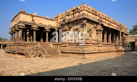 Airavatesvara-Tempel (12. Jahrhundert), Darasuram, Tamil Nadu, Indien Stockfoto