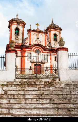 Nossa Senhora Maria Kirche, Ouro Preto, Minas Gerais, Brasilien Stockfoto