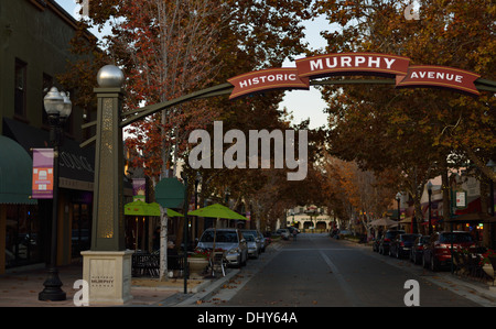 Historischen Murphy Avenue, Sunnyvale CA Stockfoto