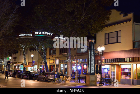 Historischen Murphy Avenue, Sunnyvale CA Stockfoto