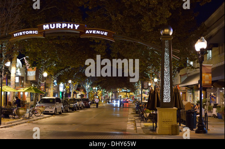 Historischen Murphy Avenue, Sunnyvale CA Stockfoto