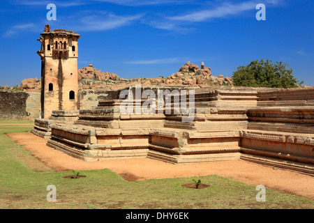Vijayanagara Ruinen, Hampi, Karnataka, Indien Stockfoto