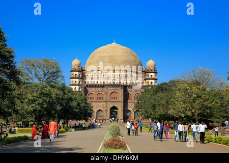 Gol Gumbaz, Mausoleum von Mohammed Adil Shah (1657), Bijapur, Karnataka, Indien Stockfoto