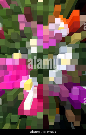 Textur aus gemusterten Streifen in verschiedenen Farben Stockfoto