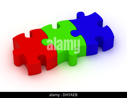 RGB-Puzzle Stockfoto