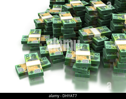 Stapel von australischer Dollar Stockfoto