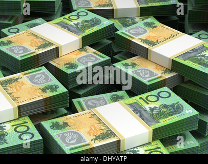 Stapel von australischer Dollar Stockfoto