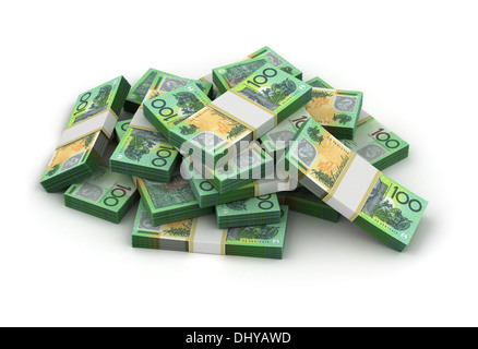 Stapel von australischer Dollar Stockfoto