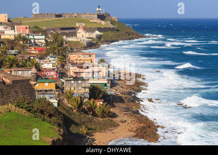 El Morro Festung in San Juan, Puerto Rico Stockfoto