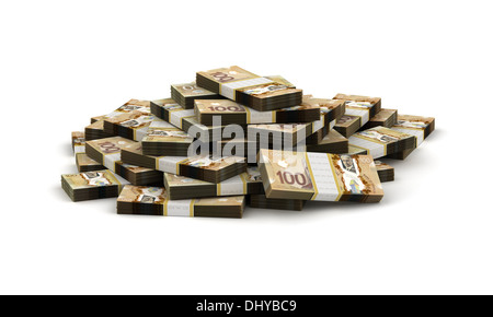 Stapel von kanadischer Dollar Stockfoto