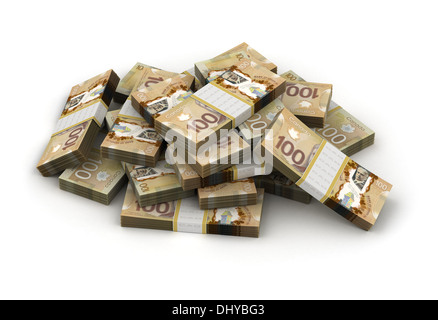 Stapel von kanadischer Dollar Stockfoto