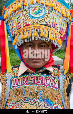 Schere Tänzer (danzantes de Tijeras). immaterielle Kulturerbe der Unesco. Peru. Stockfoto