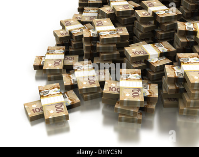 Stapel von kanadischer Dollar Stockfoto