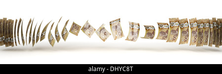 Kanadische Dollar übertragen (isoliert mit Clipping-Pfad) Stockfoto
