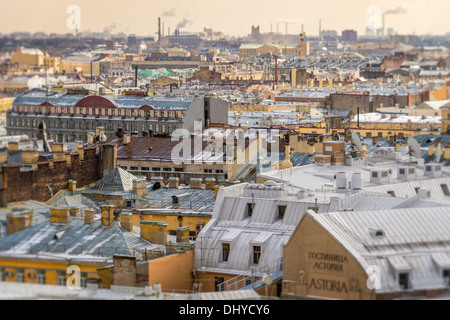 Luftaufnahme von Sankt Petersburg aus St. Isaaks Kathedrale Stockfoto