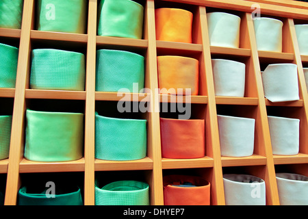 Große Auswahl an Krawatten in den Verkauf Stockfoto