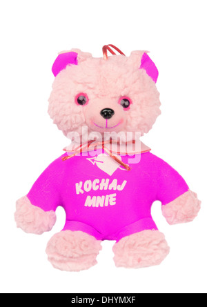Stofftier Bär isoliert auf einem weißen Stockfoto